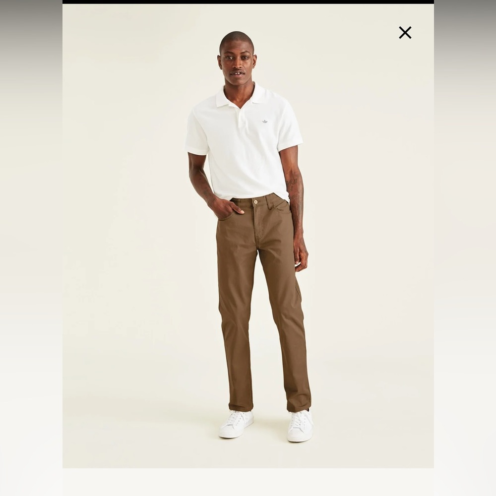 Dockers Jean Cut Straight Fit Pants - 35x32 Leather Brown
